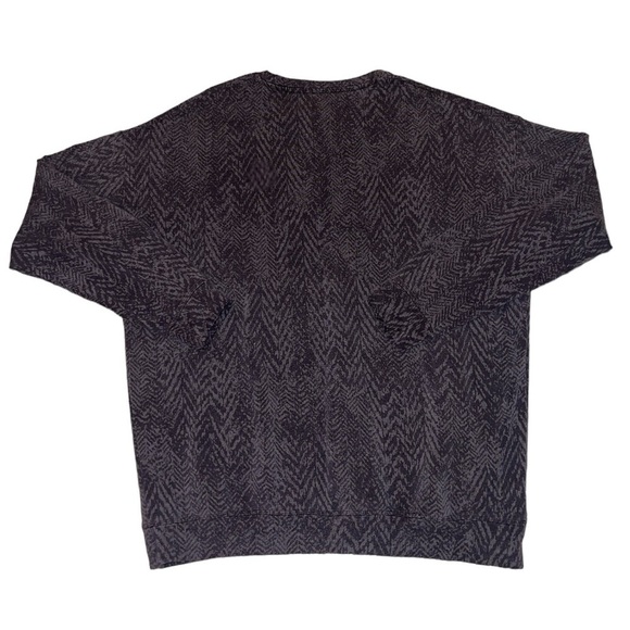 Athleta Studio to Street Sweatshirt grey herringbone print women’s size small - Picture 5 of 10